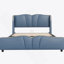 Cadre de lit tapissier en cuir grand format, cadre de lit moderne avec tête de lit à oreilles, lit plateforme tapissier avec pied de lit ondulé, sans sommier, bleu antique-924695257-924695260