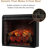 Uptown 23.96" Infrared Electric Fireplace Insert Heater - Brick Background-102742542