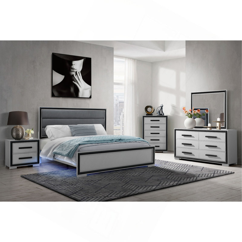 5-Drawer Vertical Chest With Monochrome Bar Handles