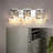 Amora 3-Light Dimmable Rectangular Bathroom Vanity Light With Crystal Shade