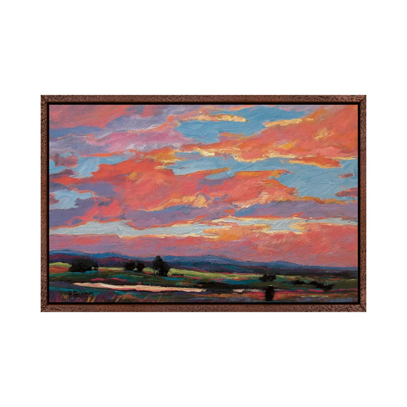 Pink Clouds Over The Foothills 1 Piece Wall Art on Canvas, 66.04 cm H x 45.72 cm W, Classic Wood Floated Frame