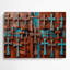 «Southwestern Patterns» Apache Crosses 201, art mural en métal brun