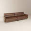 87" Mid-Century Modern Faux Leather 3-Person Sofa