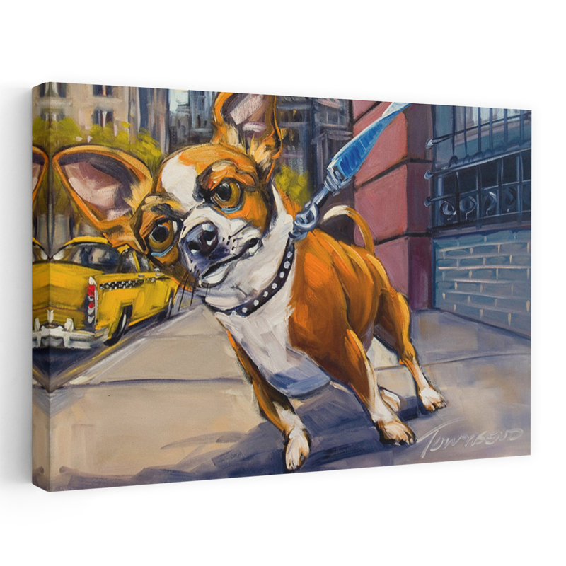 Fetch Cab - animaux, chiens, humour, art urbain, H 24 po x l 36 po