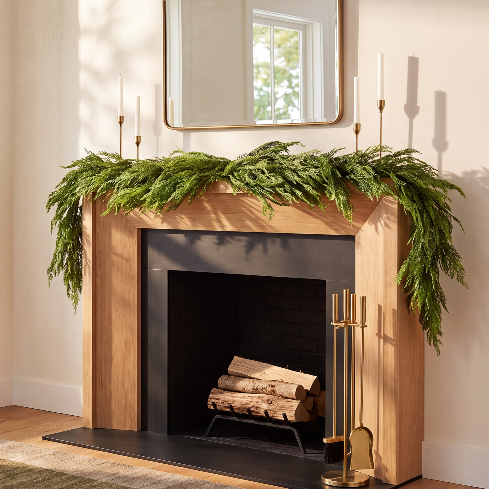 48" Real Touch Cedar and Norfolk Pine Swag