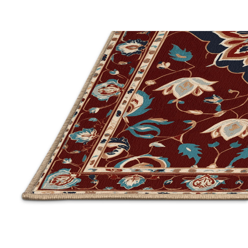 Machine Washable Persian Brown Area Rug, Rectangle 2' x 3'