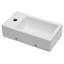 Évier en céramique blanc 18 x 18 po - fixation murale, résistance aux acides, accessoire de salle de bain décoratif, blanc, finition lisse, option attrayante