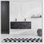 Meuble-lavabo mural flottant 48 po et porte d'armoire à fermeture en douceur