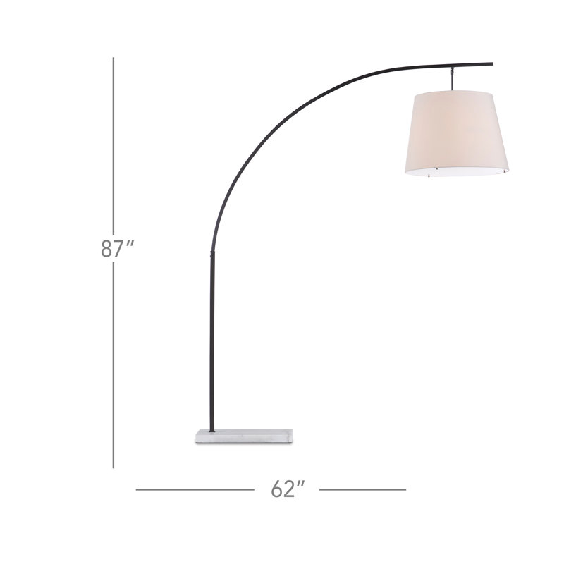 Arched Floor Lamp, Oil Rubbed Bronze/White