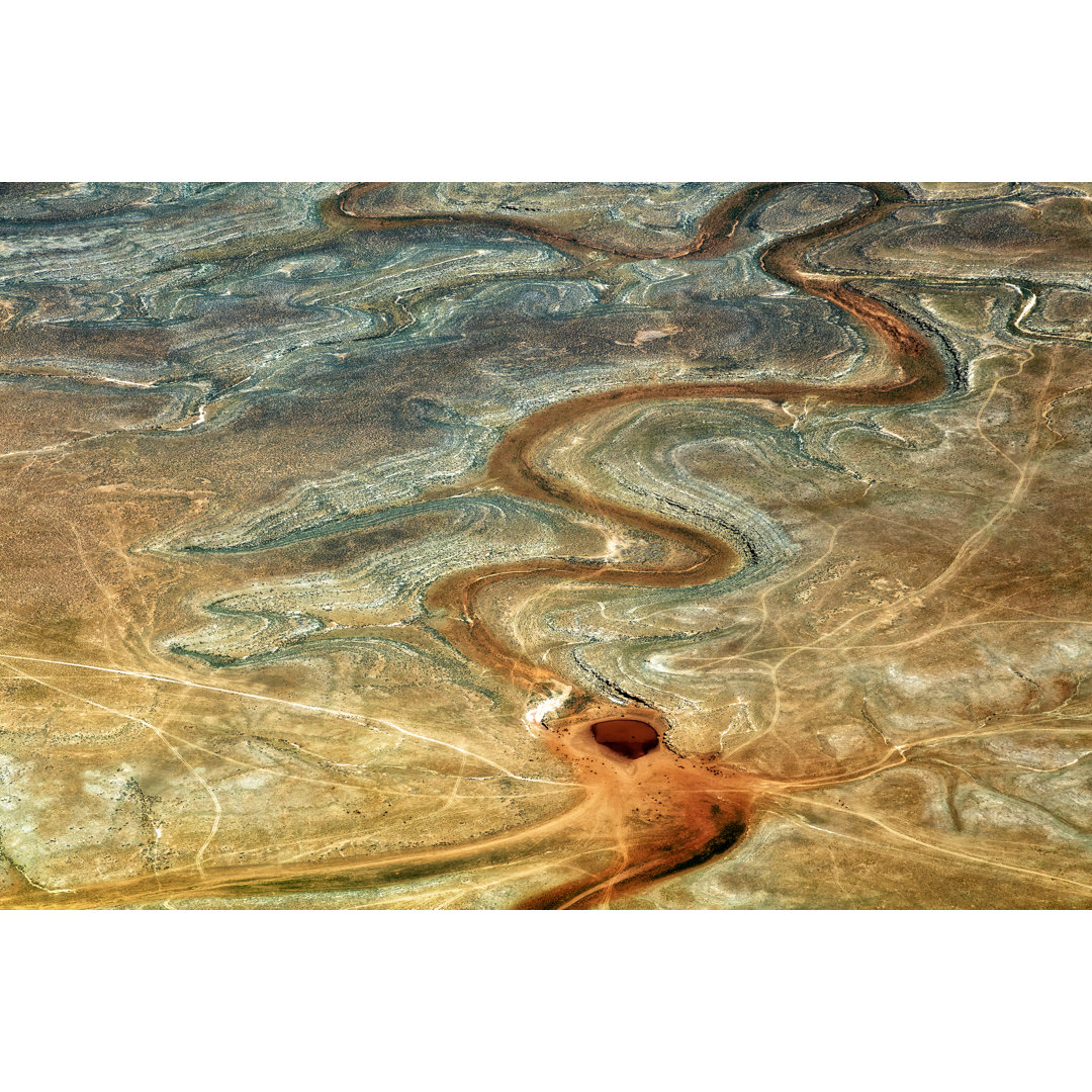 Aerial View Of Dry River In Nevada, USA von Bim - Kunstdrucke auf Leinwand ohne Rahmen