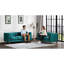 Canapé Chesterfield à boutons capitonné 3 places, canapé en velours à accoudoirs carrés avec garniture cloutée, canapé rembourré avec cadre en bois massif