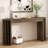 Stylish Console Table With Curved And Straight Line Design, Oak Veneer Finish, Drawers For Storage, Ideal For Farmhouse And Contemporary Homes-1138416994