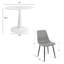 Ensemble de table de salle à manger 4 personnes Fahie avec table ronde de 35 po et 4 chaises rembourrées en tissu-98980744