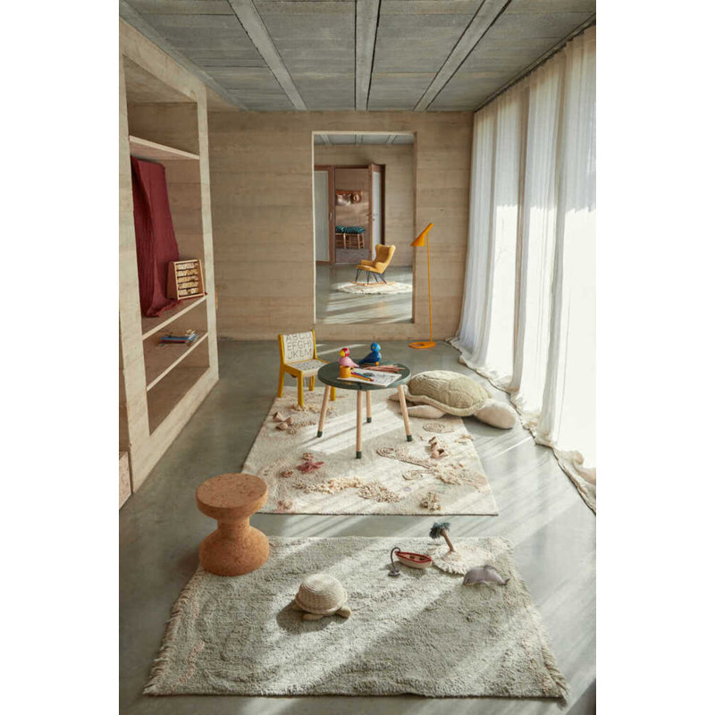 Tapis rectangulaire en coton tissé à la main Sea Wonders