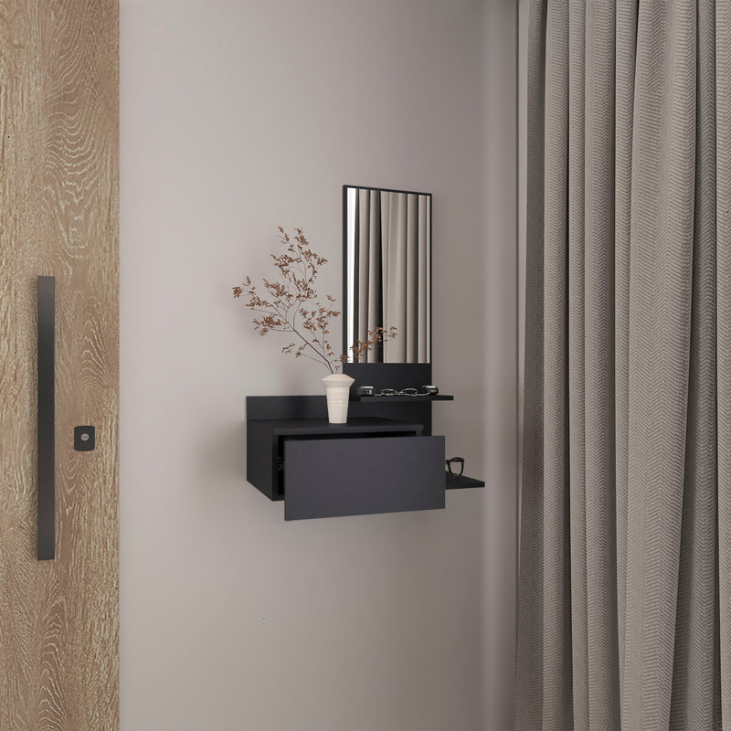 Console miroir 23,5 po, Noir