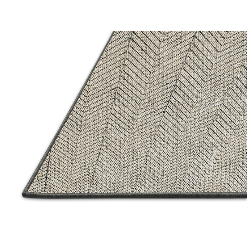 Tapis zone grise à motifs Hinds, Rectangle 2 pi x 3 pi
