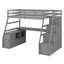 Lit mezzanine avec tiroirs, tablettes et bureau-482852492