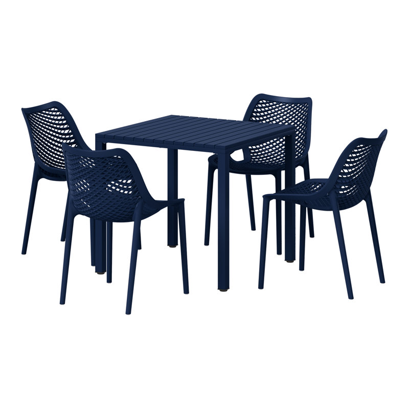 Ensemble repas carré pour 4 personnes, Navy