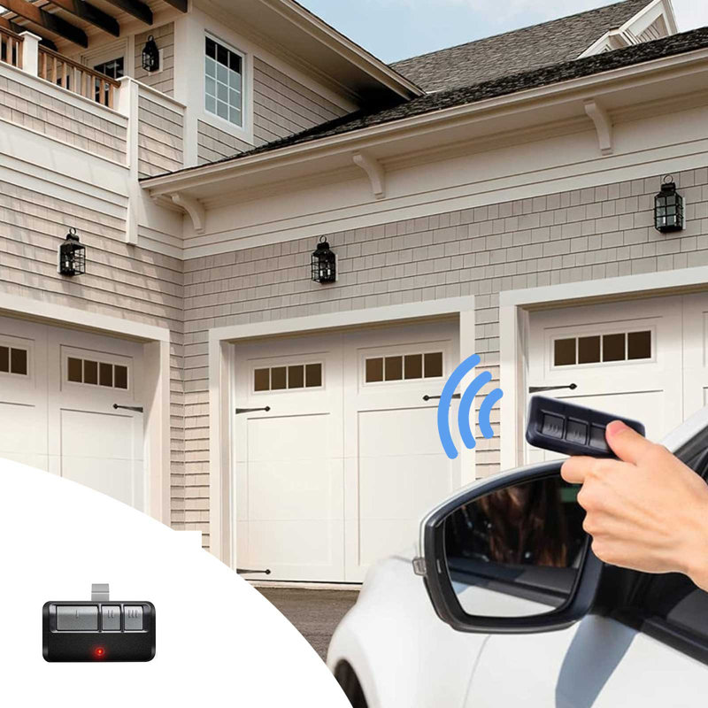 Black Replacement Garage Door Opener Remote, 1 Pack 3-Button Universal
