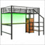 Lit mezzanine double en métal avec bureau-1903797186