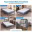 Lit pliant avec matelas en mousse de 5 po et roues verrouillables-118557390