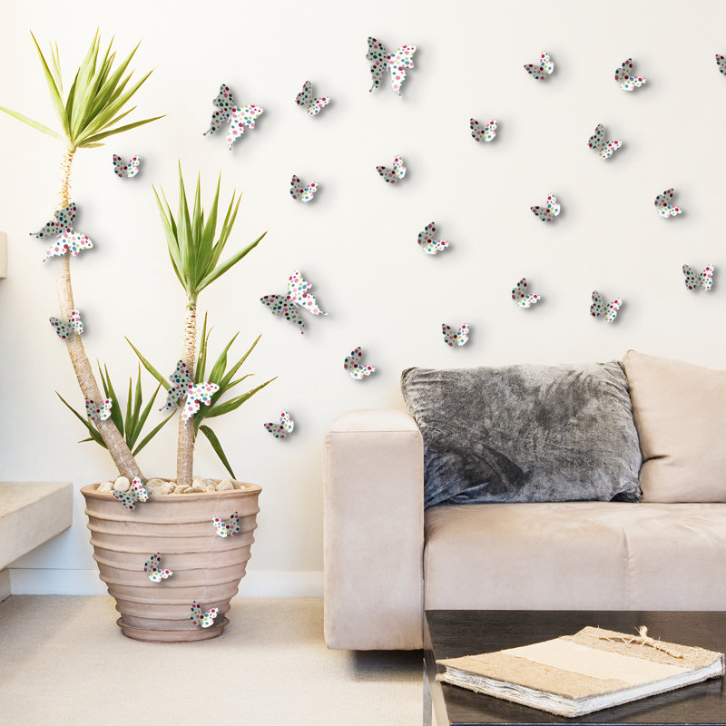 Colour Dots Butterflies Wall Sticker