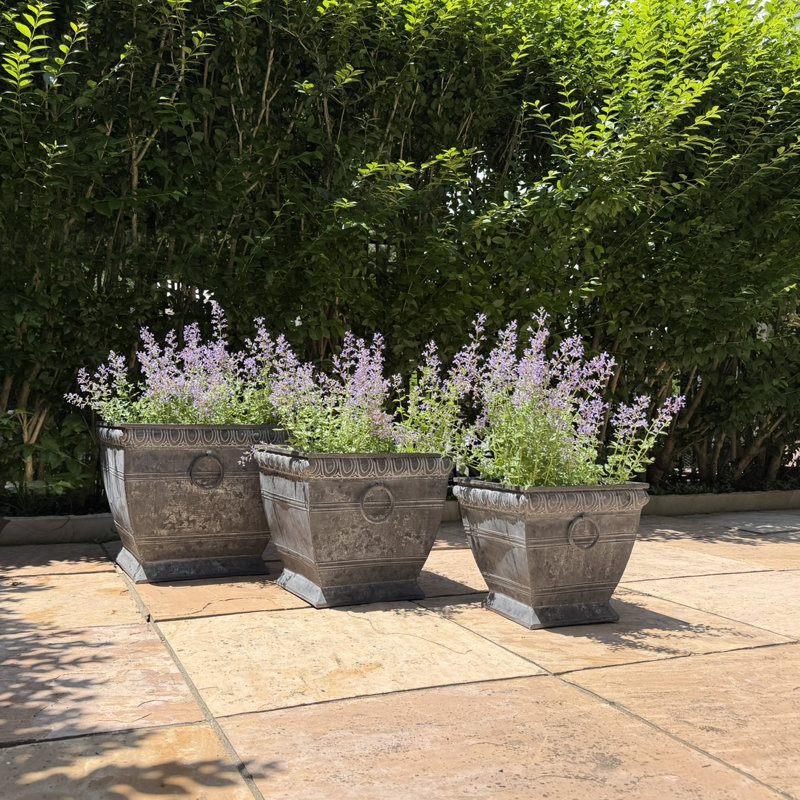 Ensemble de 3 pots à fleurs Bramhall, Gris
