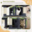 211CM Multi-Level Large Cat Tree Tower for Indoor Cats with Sisal Scratching Post, Hammock & 2 Condos,Light Gray-28113545