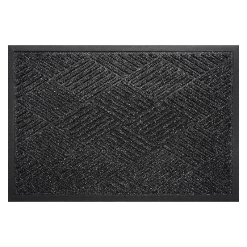 Tapis quadrillé 4 pi x 6 pi, Noir, noir, noir, noir