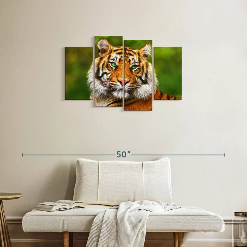 Tigre aux yeux verts Brampt, H 22 po x l 36 po