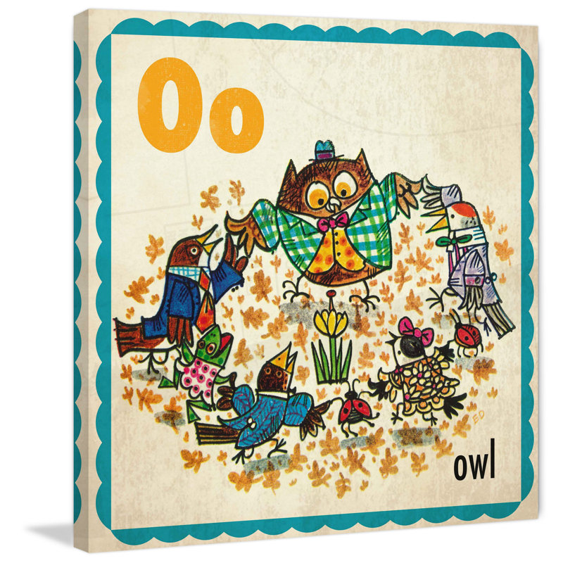 Owl - Wrapped Canvas Print, 81cm H x 81cm W