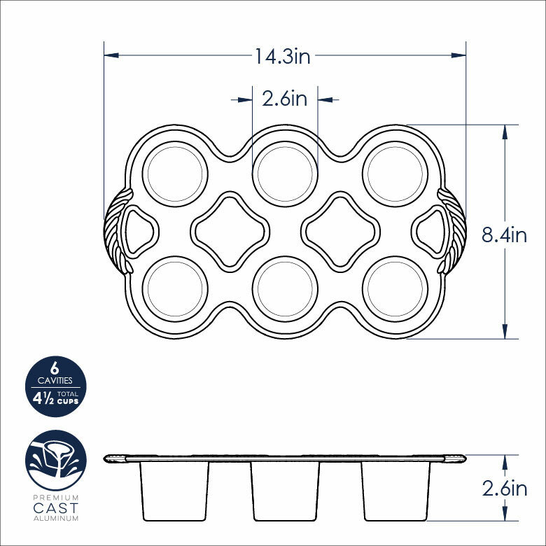 Grand moule à cakelet en aluminium 14,3 po Nordic Ware Grand