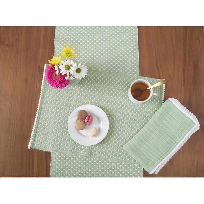 Ensemble de napperons Bahar Buttercup 4, Vert