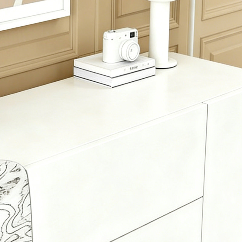 Console moderne minimaliste moderne, H 31,5 po x l 55,12 po x P 15,75 po, Blanc
