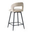 Swivel Upholstered Bar Stool with Iron Frame-449524776