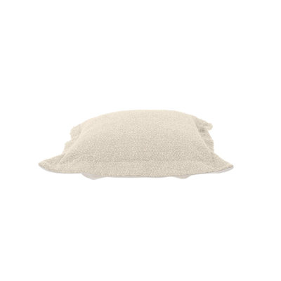 Scroll Puff Ottoman Cover & Cushion- Barbet Royal