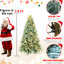 Arbre de Noël 58,61 po bleu, 250 lumières blanches chaudes, 854 pointes, ambiance de vacances douillette, arbre en métal de 5 pi avec aspect naturel dense, stable