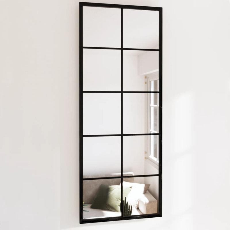 Mikayia Rectangular Metal Wall Mirror, 100cm H x 40cm W