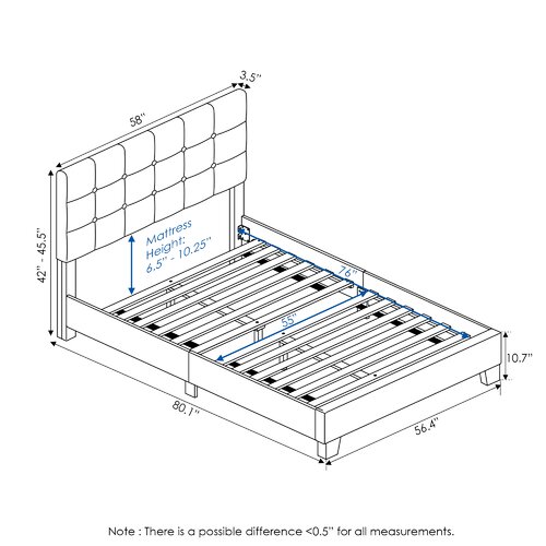 Winston Porter Carlester Upholstered Platform Bed & Reviews | Wayfair