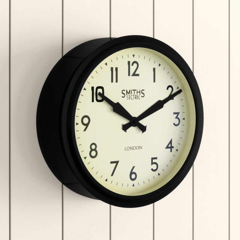 Smiths Retro Wall Clock - 38cm, Black