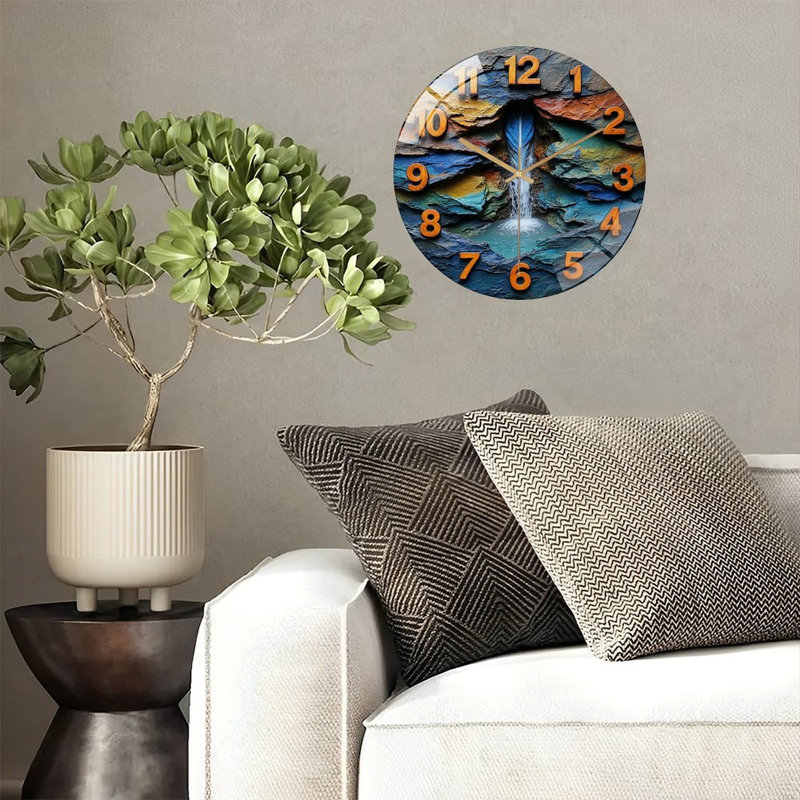 Horloge murale en pierre 12 po