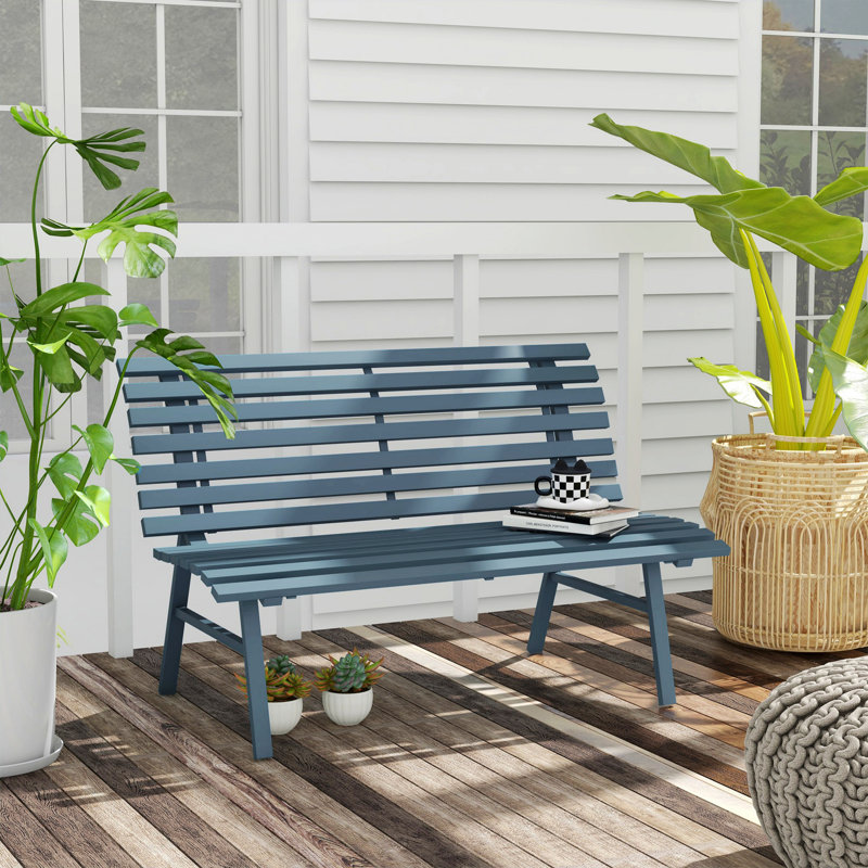 Banc, banc de jardin, banc de patio extérieur, Île Seymour Nord, Galapagos