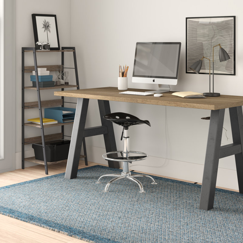 Janine Writing Desk, Grey/Beige, 75cm H x 120cm W x 70cm D