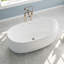 33.07 " W Freestanding Soaking Acrylic Bathtub