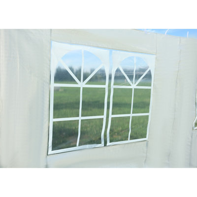10'X20' Heavy Duty Canopy Garage Shelter With Windows - Triangular Frame For Firmness, Grounding Rods, Waterproof Materials Carport Gazebo Stable Construction, Detachable Side Walls & Rust