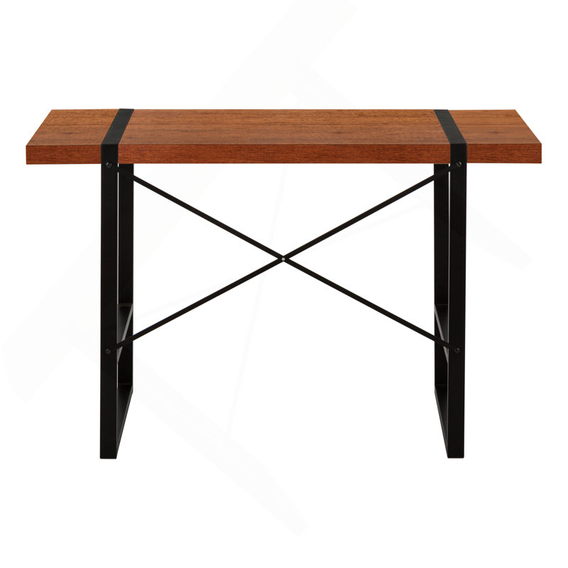 Bureau d'ordinateur polyvalent et moderne pour un travail à domicile efficace, Cerisier/Noir