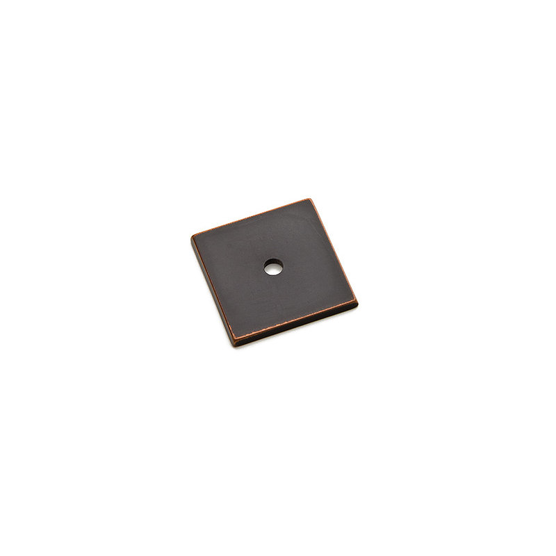 Plaque arrière carrée pour bouton Emtek 1-1 / 4 po Art Deco, Nickel satiné