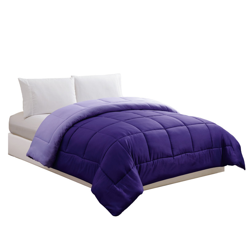 Édredon réversible en microfibre rose, Édredon double / grand, Taupe