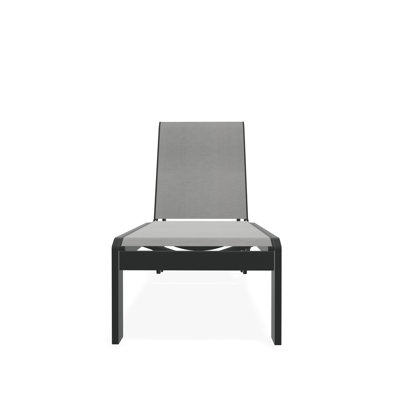 Dune Sling Marine Grade Polymer Stacking Armless Chaise With Wheels