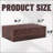 39.3" x 21.7" Walnut Wood-Grain MDF Coffee Table